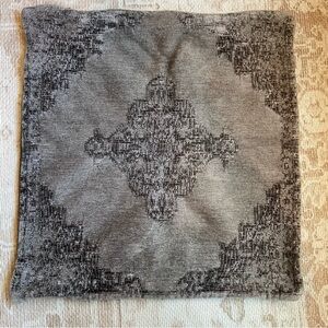 Pottery Barn Gray Patterned Throw Pillow Cover